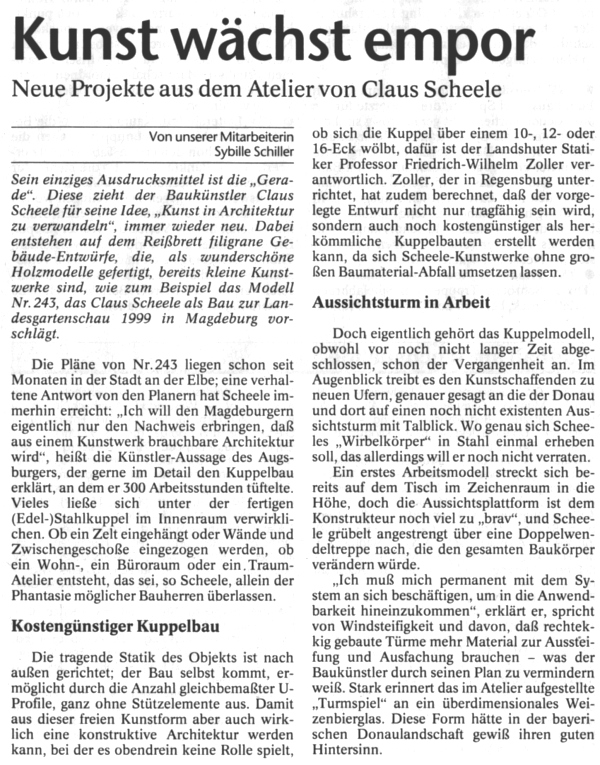 Presse Augsburger Allgemeine Zeitung vom 23. August 1997